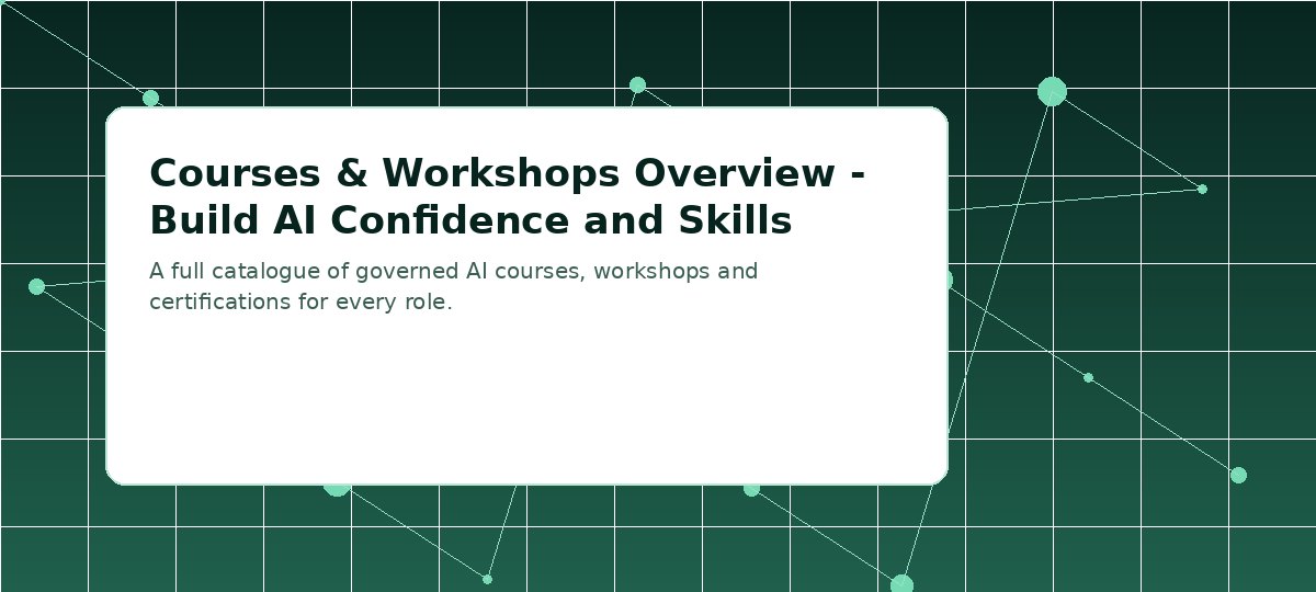 Visuel pour Cours et ateliers — développer la confiance et les compétences IA