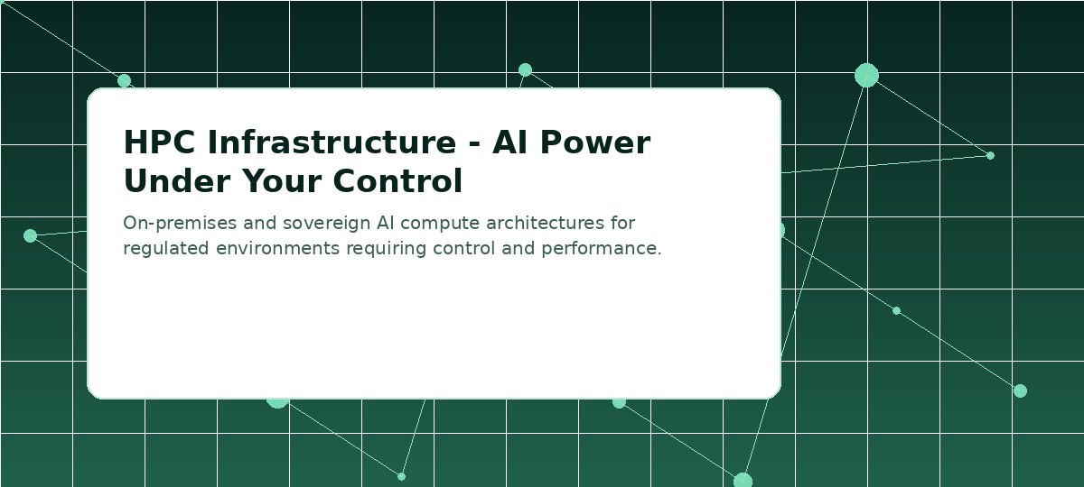 Visuel pour Infrastructure HPC — puissance IA sous votre contrôle