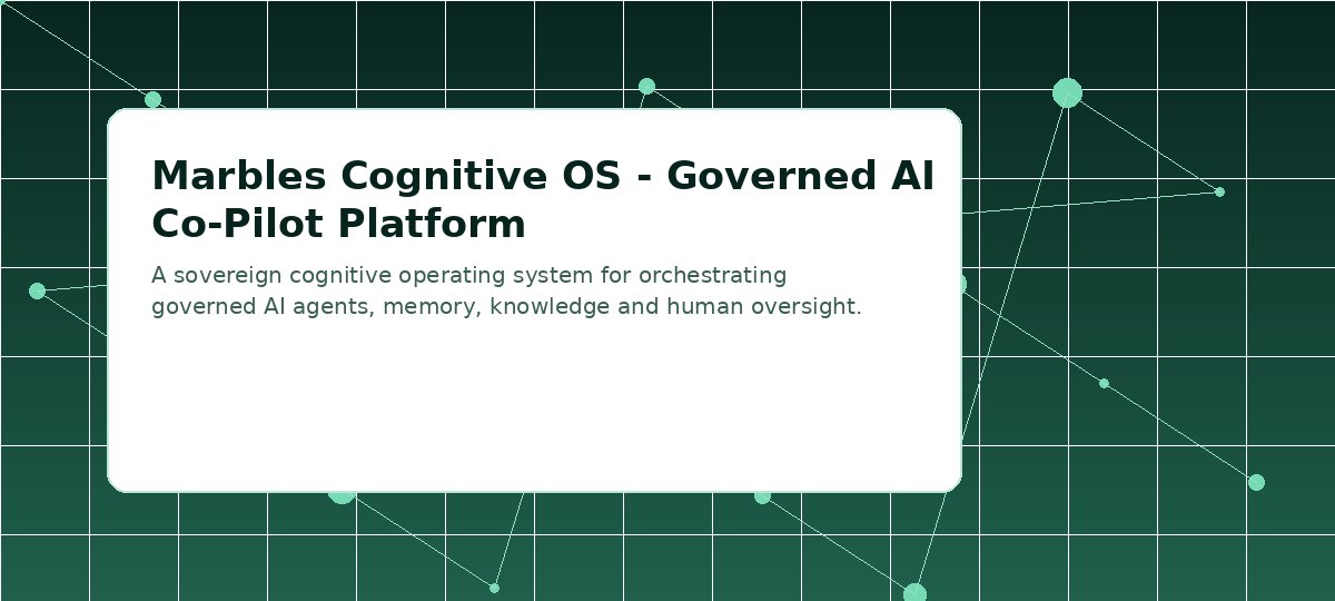 Visuel pour Marbles Cognitive OS — plateforme d’IA gouvernée